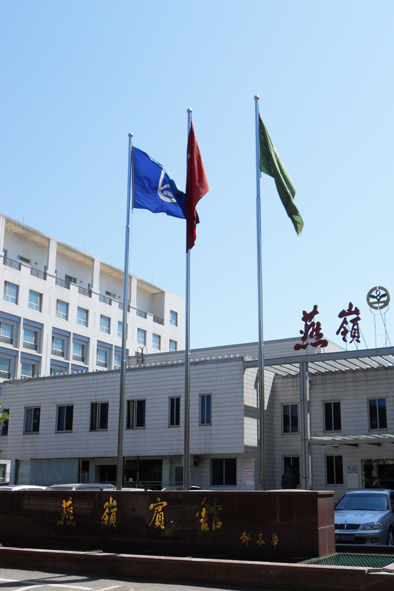 宾馆旗杆图